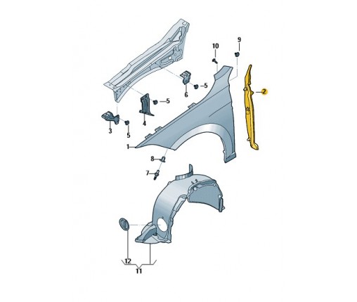 Element zamykajacy (nr katalogowy: 17A821111B)