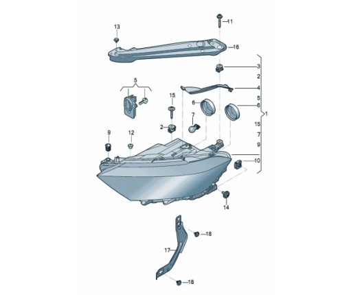 Uchwyt reflektora (nr katalogowy: 17A941057)