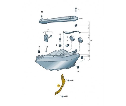 Uchwyt reflektora (nr katalogowy: 17A941058)