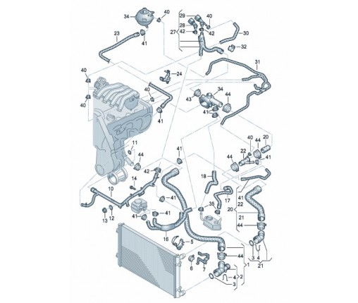 Wąż cieczy chłodzącej (nr katalogowy: 1C0121086L)