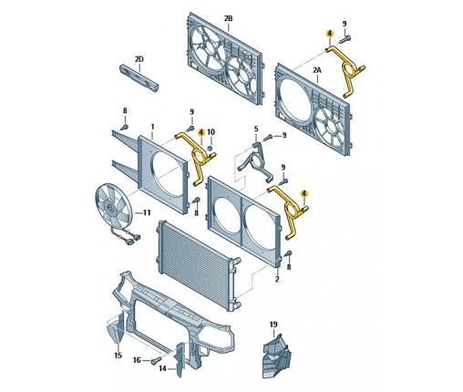 Uchwyt wentylatora (nr katalogowy: 1C0121206A)
