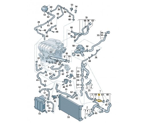Zawór zwrotny (nr katalogowy: 1J0122351)