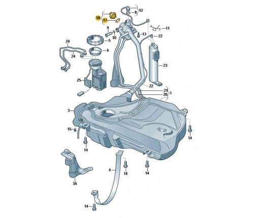 Korek wlewu paliwa z taśmą mocuj. zbiorn (nr katalogowy: 1J0201550BF9B9)