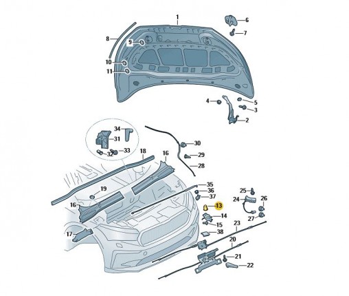 Odbijak czerń satynowa (nr katalogowy: 1J0823499AB41)