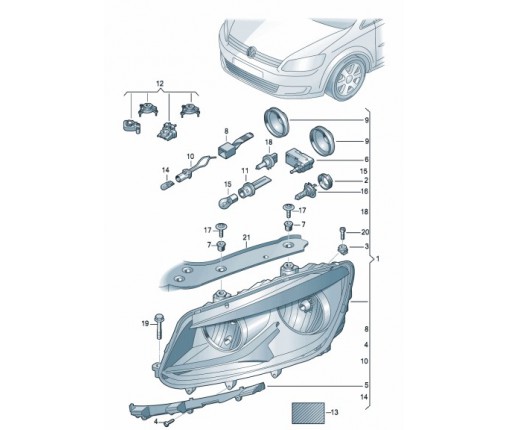 UCHWYT zderzaka (nr katalogowy: 1T0941231A)