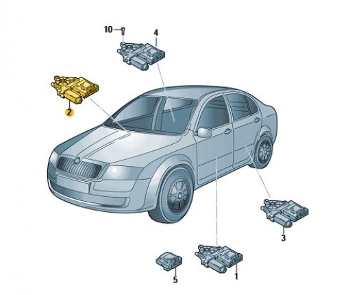 Silnik podnośnika szyby (nr katalogowy: 1T0959702SZ0K)