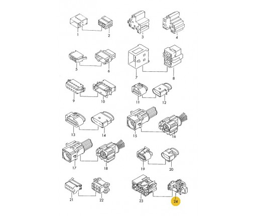 Oprawka wtyczki ze stykami płaskimi i za (nr katalogowy: 1T0972711A)