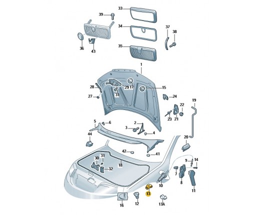 prowadnica linki z bolcem (nr katalogowy: 1U0018968)