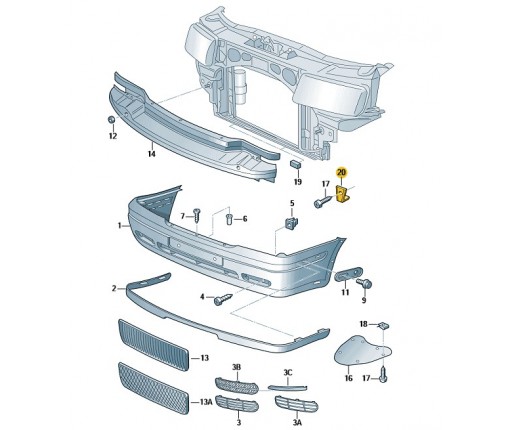 Belka zderzaka (nr katalogowy: 1U0807771)
