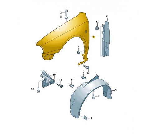 Błotnik (nr katalogowy: 1U0821105B)