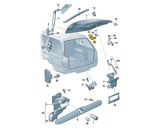 zawias klapy (nr katalogowy: 1U0827299)