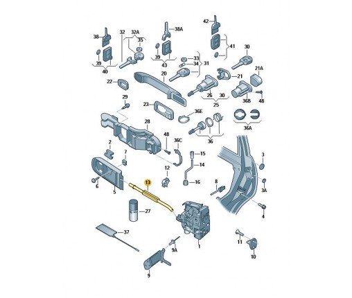 Cięgno Bowdena (nr katalogowy: 1U0837099F)