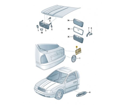 Napis chromowy/czarny (nr katalogowy: 1U0853687QFXC)