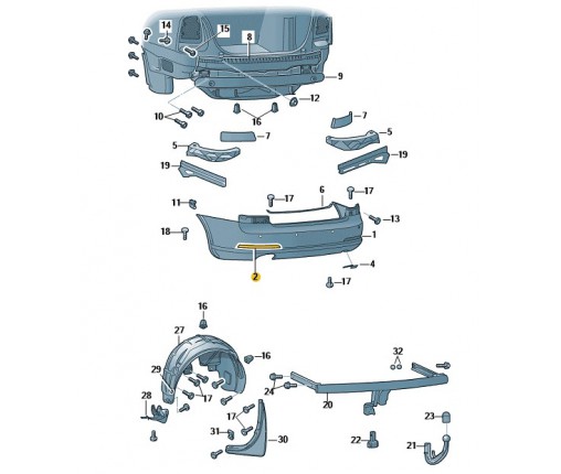 Światełko odblaskowe (nr katalogowy: 1Z0945105A)