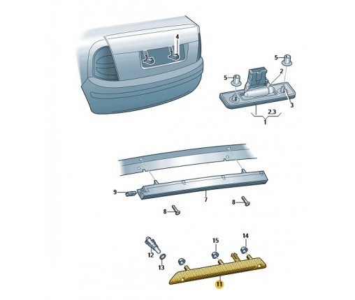 Trzecie światło hamowania (nr katalogowy: 1Z9945097C)