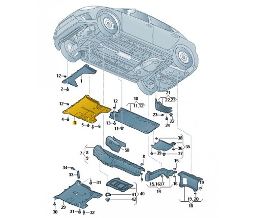 Osłona dźwiękochłonna (nr katalogowy: 2Q0825236G)