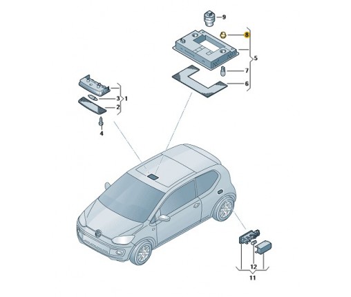 Oprawka żarówki (nr katalogowy: 3B7919039)