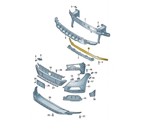 Wzmocnienie poprzeczne (nr katalogowy: 3G8807651D)