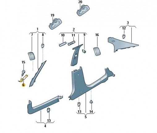 Uchwytdo karty parkingowej (nr katalogowy: 3T0867159)