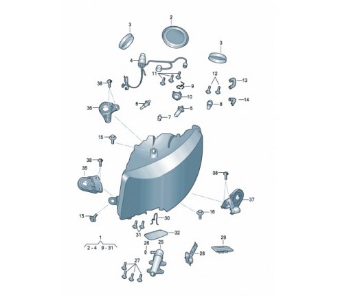 element mocujący (nr katalogowy: 3T0998225A)