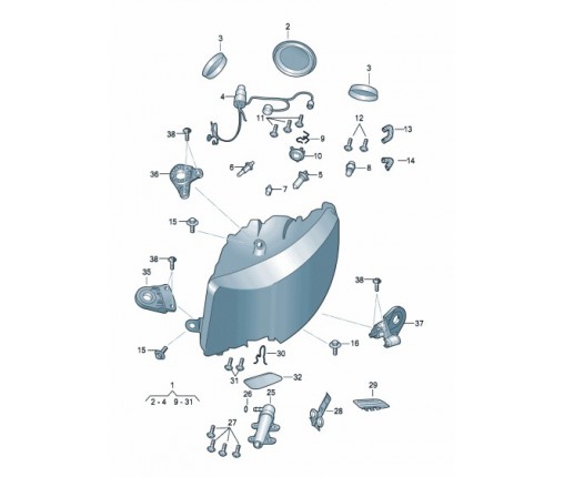 element mocujący (nr katalogowy: 3T0998225B)