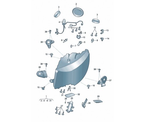 element mocujący (nr katalogowy: 3T0998226A)