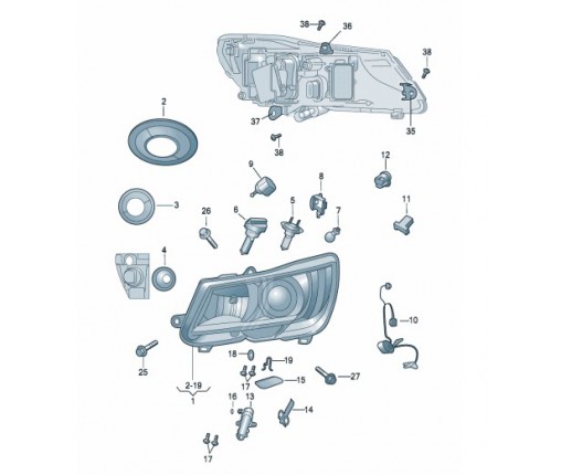 element mocujący (nr katalogowy: 3T0998226C)