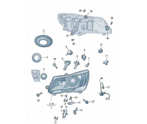element mocujący (nr katalogowy: 3T0998226D)