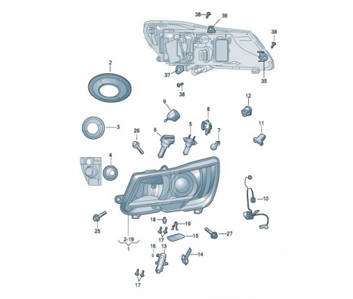 element mocujący (nr katalogowy: 3T0998226E)
