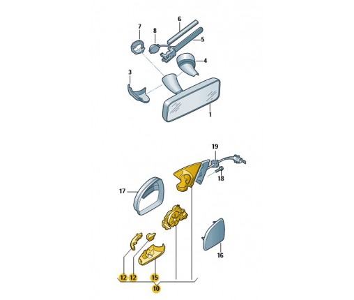 Obudowa lusterka wstecznego (nr katalogowy: 3T1857508CC)