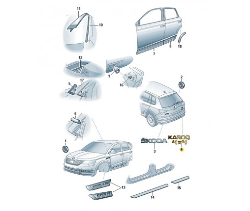 Napis 4x4 (nr katalogowy: 3V0853687C2ZZ)