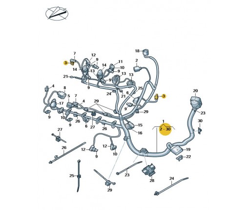 Oprawka wtyczki ze stykami płaskimi i za (nr katalogowy: 4F0973702)