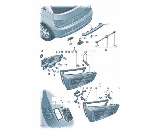 oprawka wtyczki ze styk.płask. (nr katalogowy: 4F0973702A)