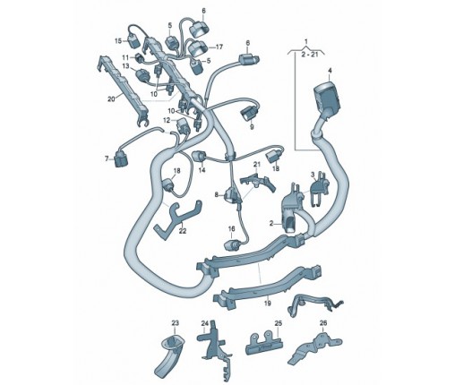 Oprawka wtyczki ze styk.płask. (nr katalogowy: 4H0973702A)
