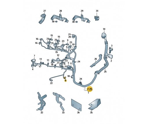 Oprawka wtyczki ze styk.płask. (nr katalogowy: 4H0973703A)