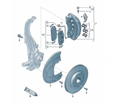 Tarcza hamulcowa (wentylowana) (nr katalogowy: 4M0615301AN)