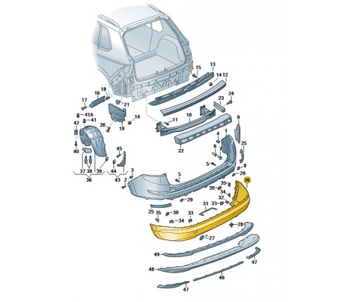 Poszycie zderzaka czerń satynowa (nr katalogowy: 565807521M9B9)