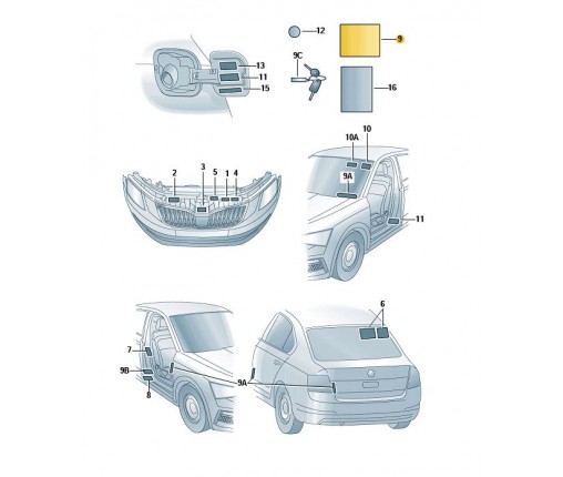 Tabliczka z numerem identyfik. samochodu (nr katalogowy: 5E0000279)