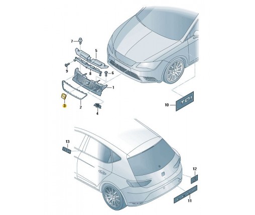 Seat-znak chrom-błyszczacy (nr katalogowy: 5F0853679A2ZZ)