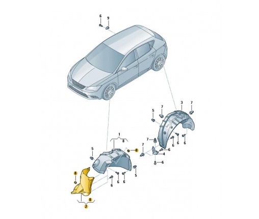 Spojler (nr katalogowy: 5F0854815L)