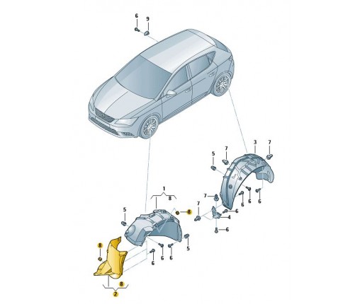 Spojler (nr katalogowy: 5F0854815P)