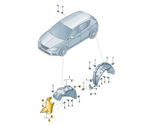 Spoiler koła (nr katalogowy: 5F0854816D)