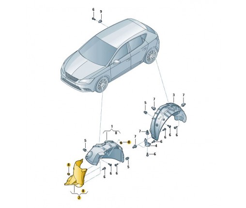 spoiler koła (nr katalogowy: 5F0854816H)