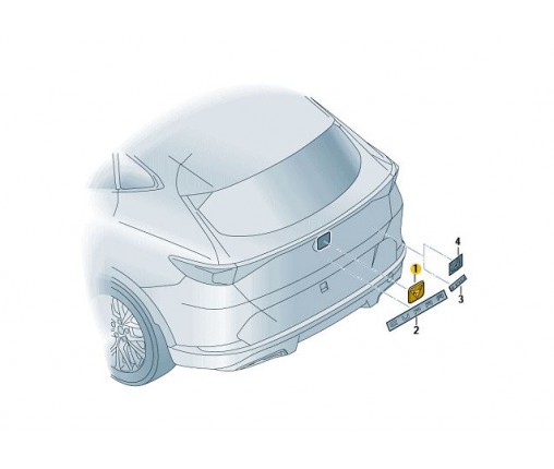 Emblemat CUPRA, miedź (nr katalogowy: 5FF853630ARZH)