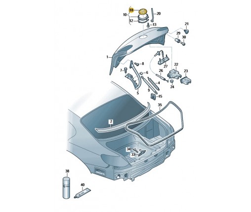 Znaczek VW chromowy/czarny (nr katalogowy: 5K0853630BULM)
