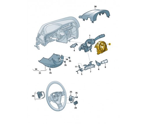 Sterownik elektroniki kolumny kierownicy (nr katalogowy: 5K0953569AL)