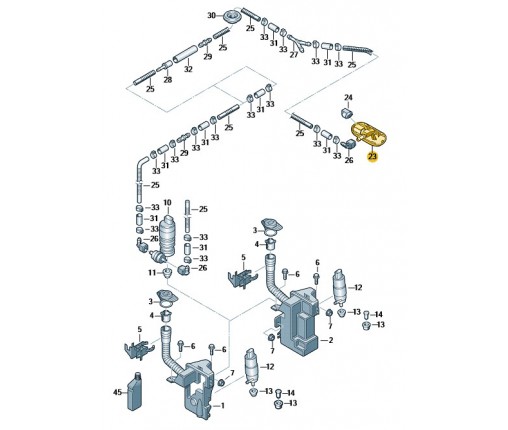 Dysza spryskiwacza czerń satynowa (nr katalogowy: 5M0955985C9B9)