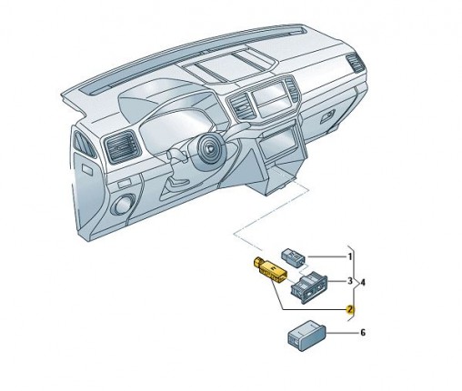 Gniazdo USB (nr katalogowy: 5Q0035726E)