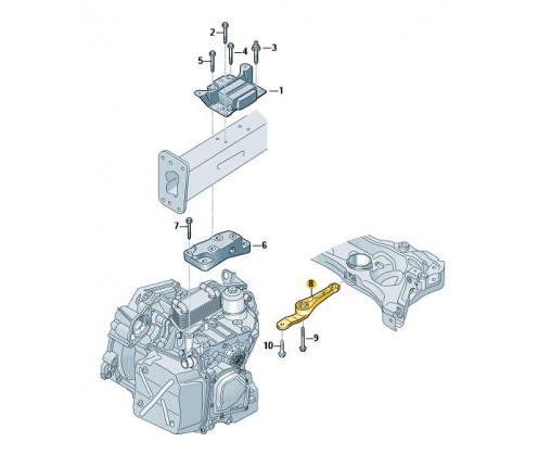 Podpora wahliwa (nr katalogowy: 5Q0199855J)