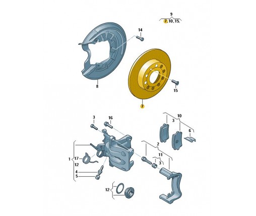 Tarcza hamulcowa (nr katalogowy: 5Q0615601D)